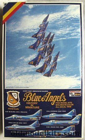 Hasegawa 1/72 Blue Angels History /A-4F Skyhawk / F9F Panther / F9F Cougar / F11F Tiger / F-4J Phantom Kits, 1209 plastic model kit